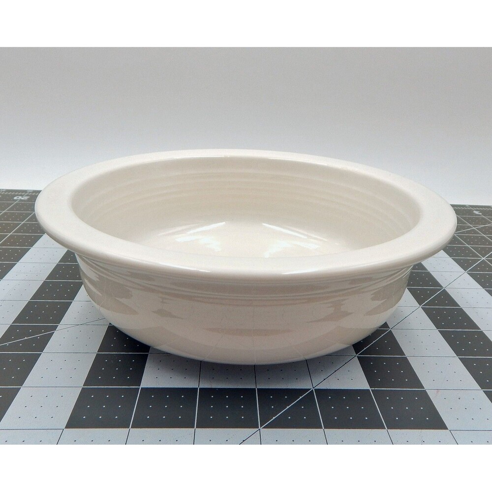 Fiesta White Nappy 8-1/2 Inch Bowl Vegetable Serving Fiestaware HLC USA - Picture 5 of 13